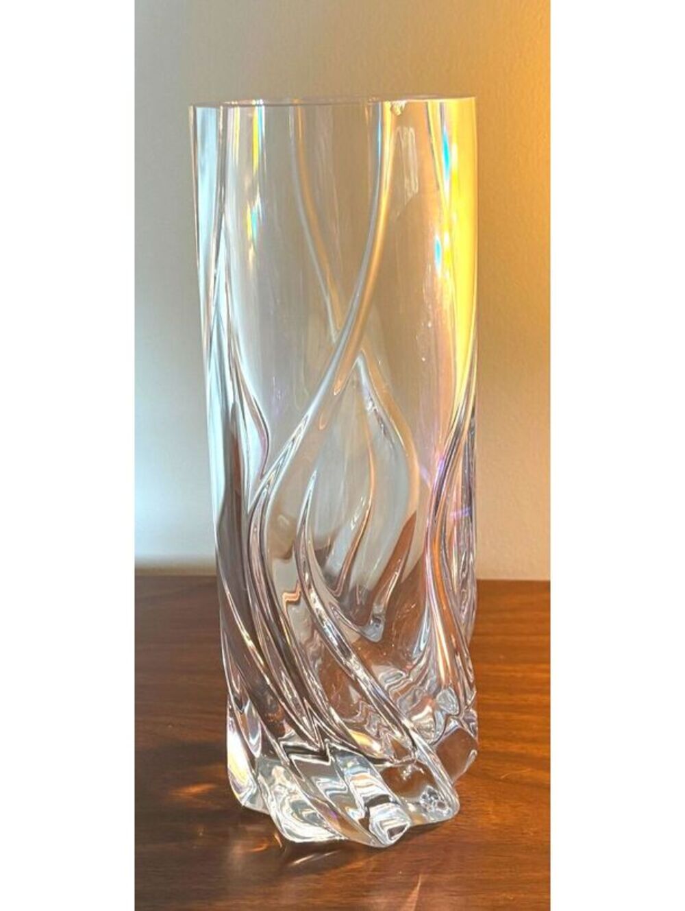 Peill & Putzler Crystal Vase Signed P West Germany MCM 11” Heavy Vintage
